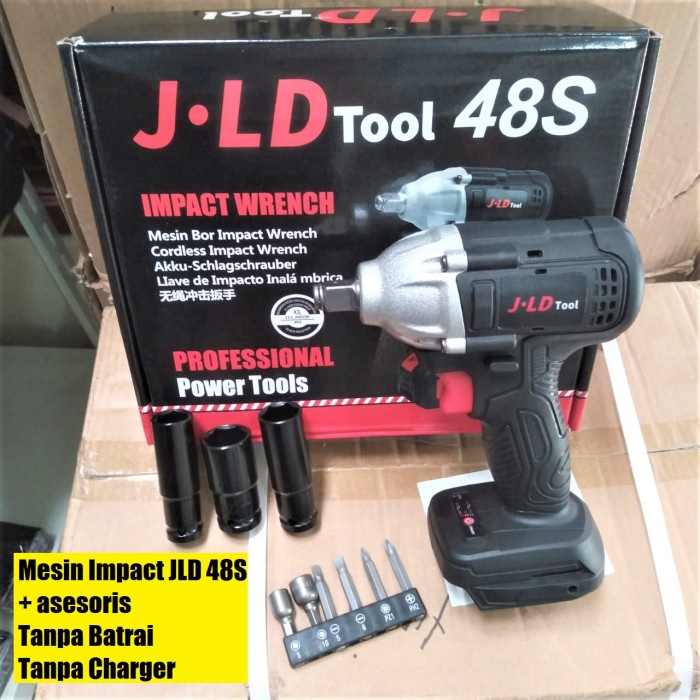 impact wrench cordless jld 48v 48s unit only dan asesoris kunci