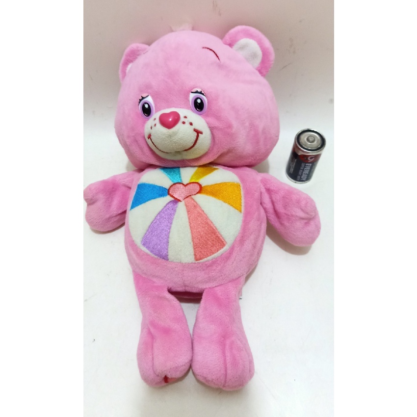 care bears hopeful heart bear pink plush doll boneka