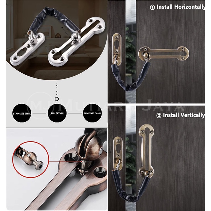 PROMO.. GEMBOK GRENDEL KUNCI RANTAI PINTU KAMAR HOTEL ATS