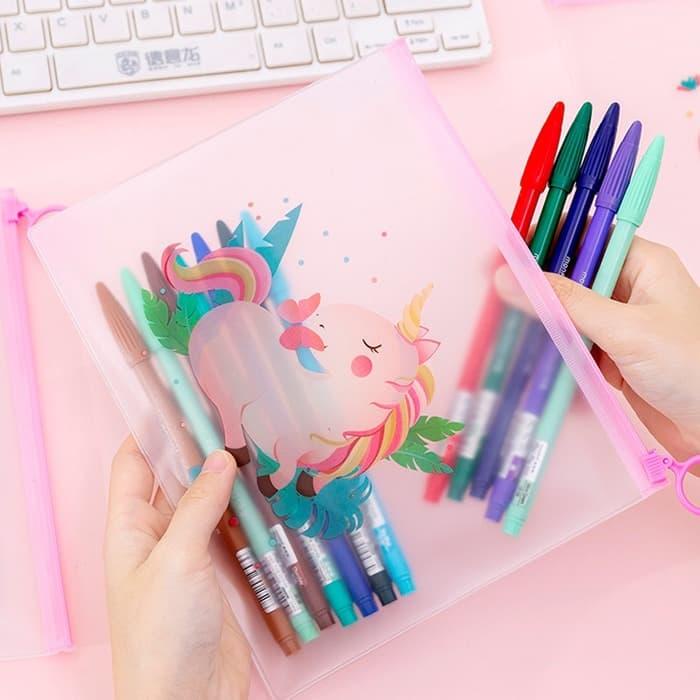 

Tempat Pensil / Zipper Bag Edisi Unicorn Lucu