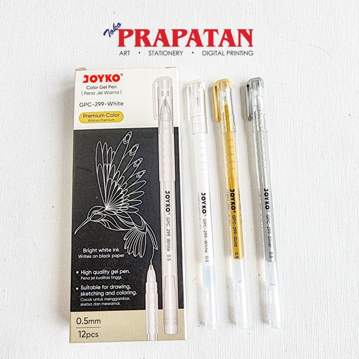 

Joyko Color Gel Pen White Gold Silver GPC-299