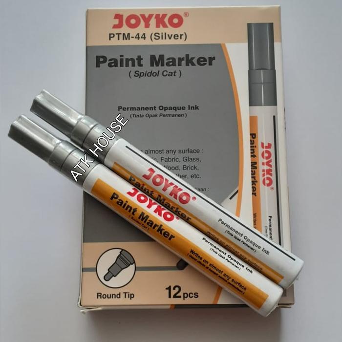 

Spidol Paint Permanent Marker Silver JOYKO PTM44/Spidol Cat Silver