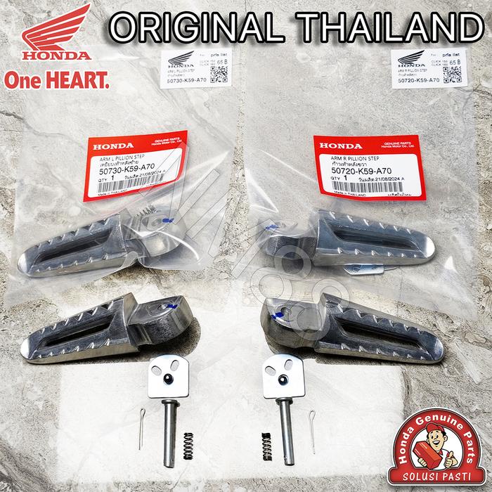Footstep Step Belakang Alumunium New Vario 150 160 Pnp Beat Vario 110 125 Revo Supra X 125 Original