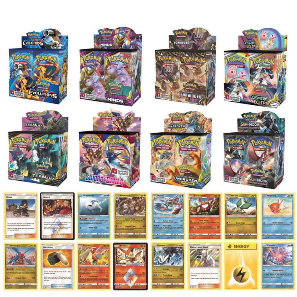 [READY] POKEMON TRADING CARD BOX KARTU POKEMON BAHASA ENGLISH 1 BOX