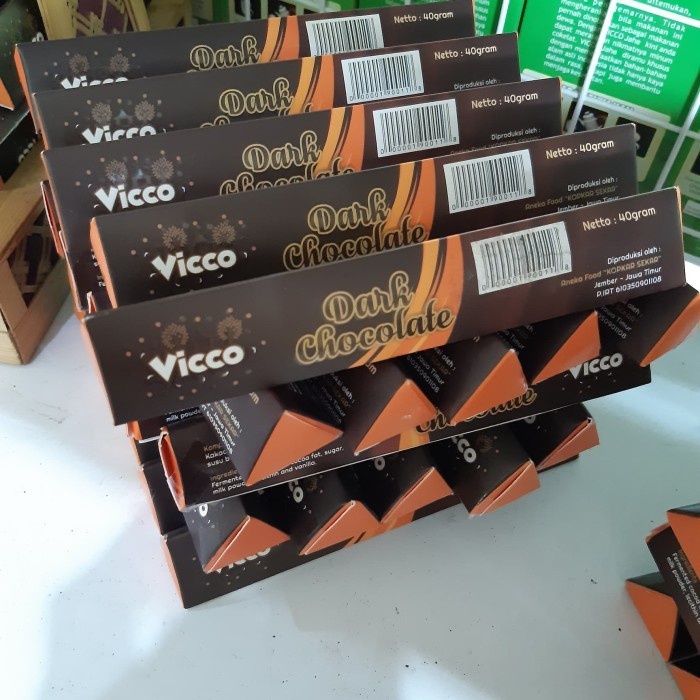 

(TopSeller) Vicco Cokelat Segitiga Dark by Puslit Jember, Chocolate Bar