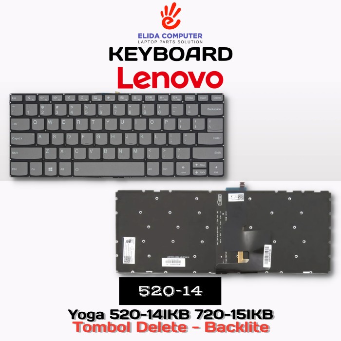 Keyboard Lenovo Ideapad Slim 3-14Iil05 3-14Iml05 3-14Itl05 Backlight