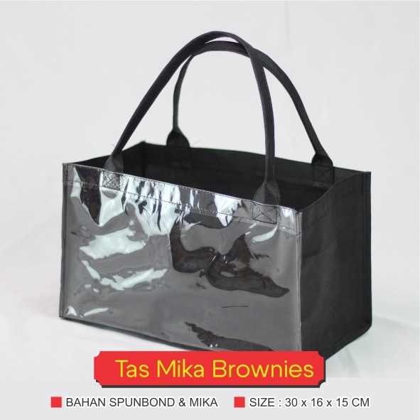 LIMITED EDITION Tas Mika Transparan Hampers Goodiebag Totebag Brownies / Tas Kue Brownies / Tas Kain
