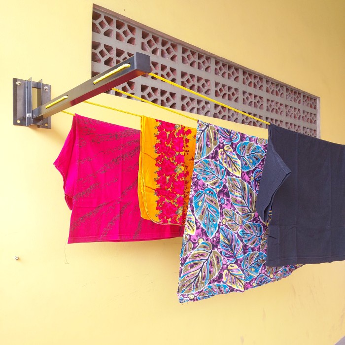 Bracket Jemuran Tempel Dinding, Besi Siku Jemuran