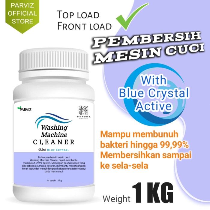 Bubuk Pembersih Mesin Cuci Top loading Front loading