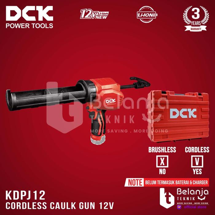 

DCK Cordless Caulk Gun 12 V KDPJ12 Mesin Tembak Sealant Silikon KDPJ 12 12v Unit Only