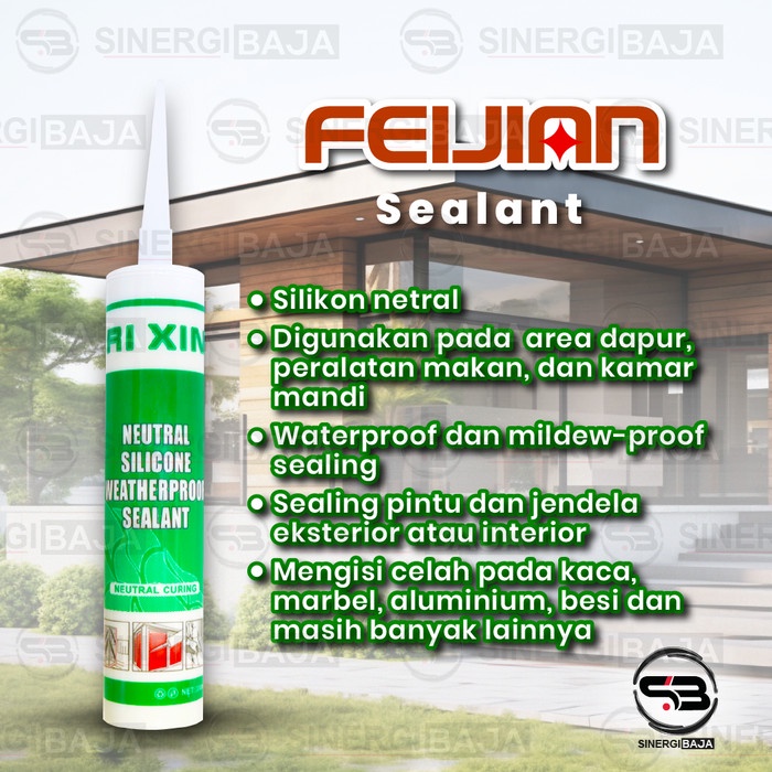 Sealant Neutral Silicone / Sealant Netral / Sealant Kaca - Ri Xin