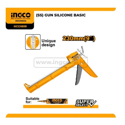 

Caulking Glue Gun Universal Tembakan Lem Silikon Sealant INGCO HCG1809