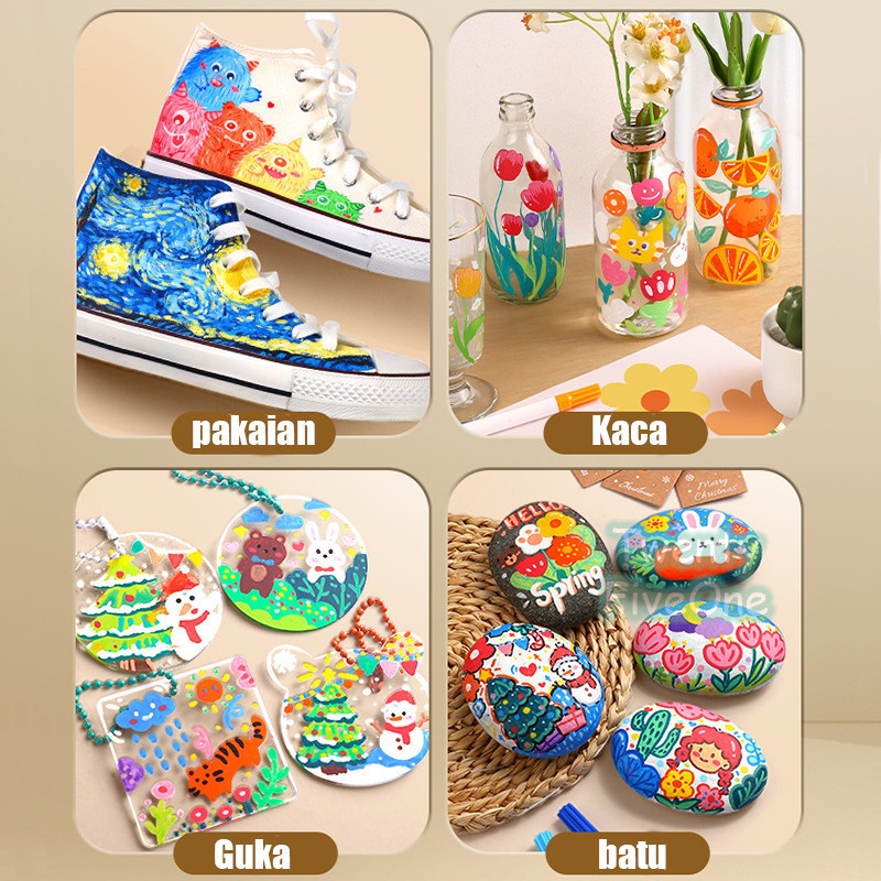 

Set Marker Akrilik 24/48/60/80 Warna Yang Beragam Dan Menarik Untuk Seni