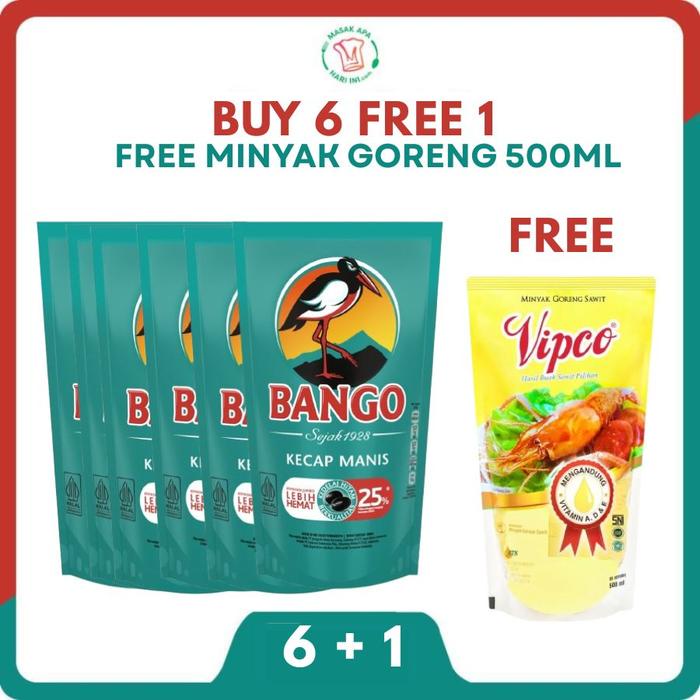 

[FREE MINYAK GORENG] Bango Kecap Manis 735ml Isi 6