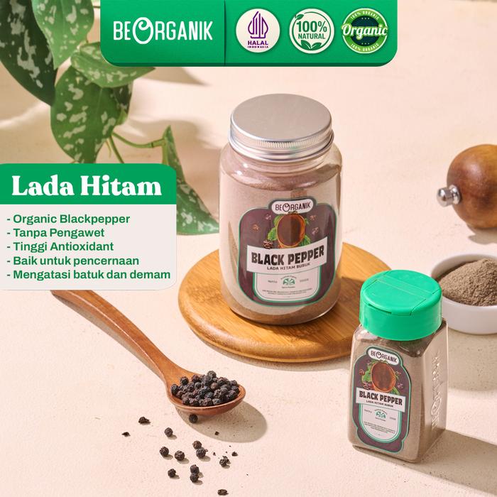 

Beorganik Black Pepper Powder / Lada Hitam Bubuk - Asli Tanpa Pengawet