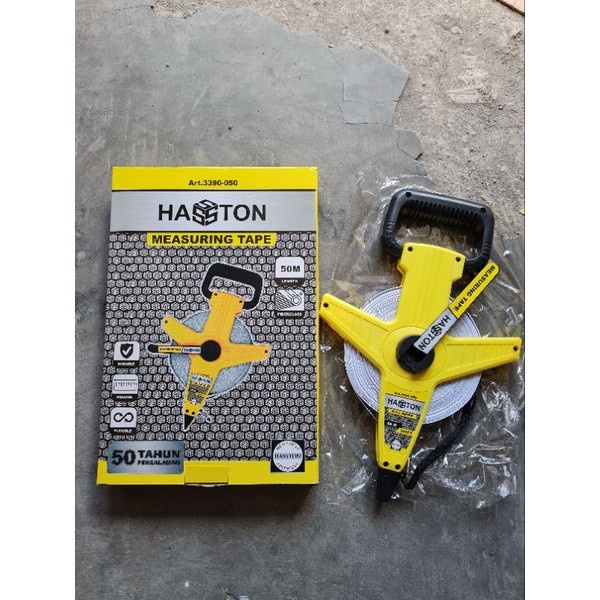 (Expert) Meteran Fiber 50 Meter / Meteran Tancap Tanah 50 M 50 Meter Roll Gulungan Fiber