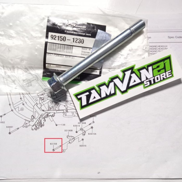 [Expert] BAUT GANTUNGAN MESIN BAWAH DEPAN NINJA RR R SS KGP