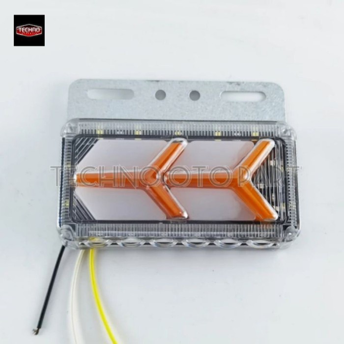 [Expert] Lampu Led Samping Bak Truk 24v Model Pesawat 3 Warna Sein Running