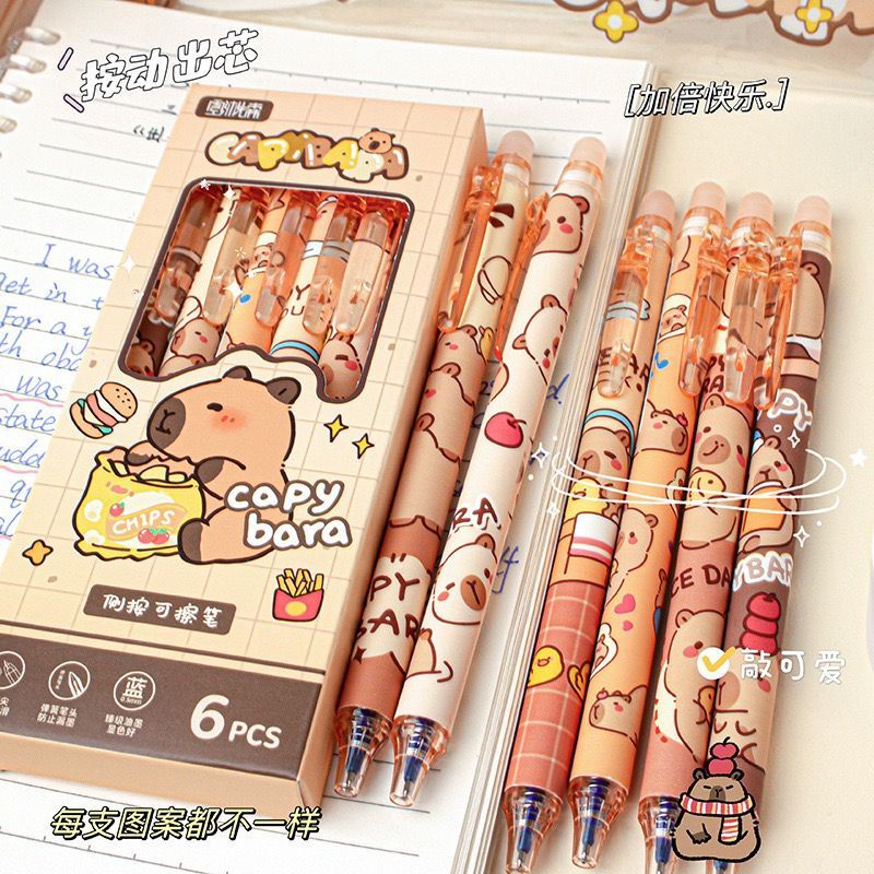 

Set 6 Pcs Pulpen Gel Dihapus Motif CAPYBARA & SINCHAN Tinta Biru/ Set Alat Tulis isi 6 PCS Pulpen