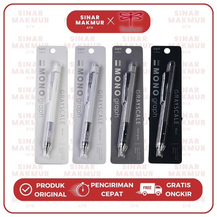 

Pensil Mekanik/Mechanical Pencil/Shaker Pencil Mono Graph Grayscale 0.5mm DPA-146 Mono Tombow (Pcs)