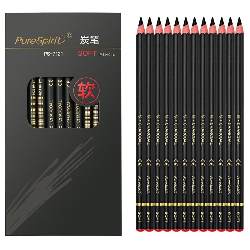 

Triple W 12 PCS Charcoal Pencil Art Paint Pensil Arang Gambar Sketsa