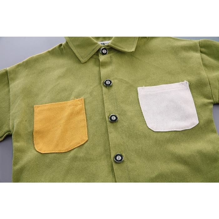 SALE PROMO SETELAN KEMEJA ANAK LAKI LAKI IMPORT SETELAN 3PCS KEMEJA KAOS CELANA PANJANG ANAK LAKI