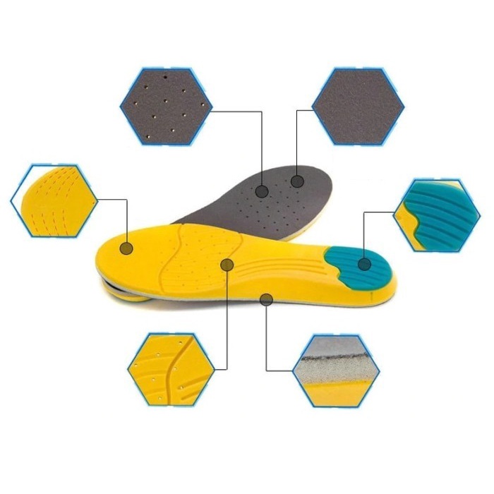 (Expert) Insole Sepatu Olahraga Sport Running Memory Foam Import