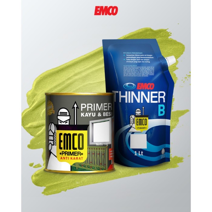 (Expert) Warna Estetik & Elegan Emco Lux Cat Kayu & Besi 1kg Gloss Finish Cat Pagar & Pintu Rumah