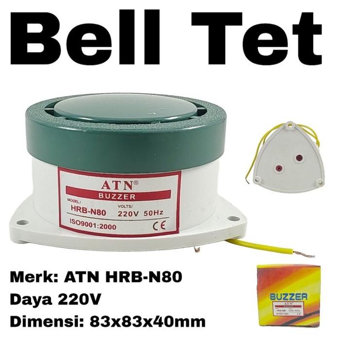 Bel Tet Bell Listrik 220v Buzzer ATN Alarm Sekolah Bel Istirahat