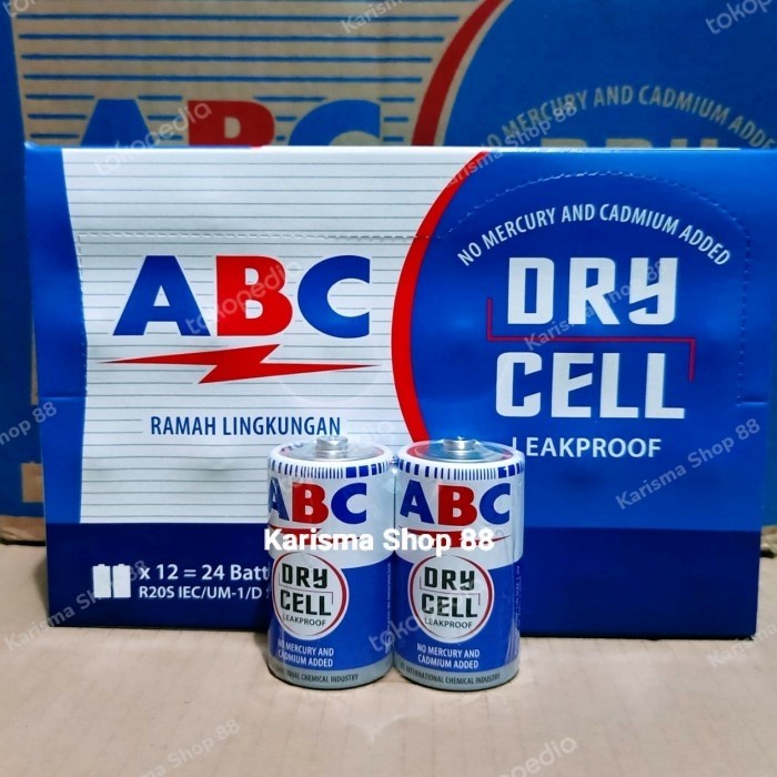 Lengkap- Batre ABC biru besar isi 2 pcs/ baterai / battery / batu abc