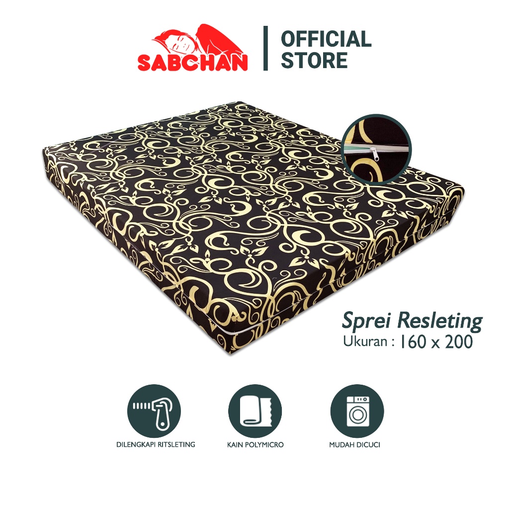 SABCHAN - SARUNG KASUR RESLETING SPREI MATRAS BUSA 160X200 CM
