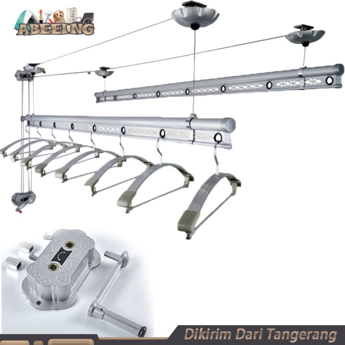 Jemuran Baju Lifting Alumunium Jemuran Langit Clothes Rack Lifting