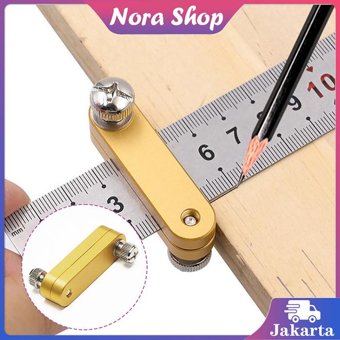 Marking Gauge Stopper Untuk Ruler Adjustable Ruler Locator Alat Bantu Penanda Line Marking Gauge