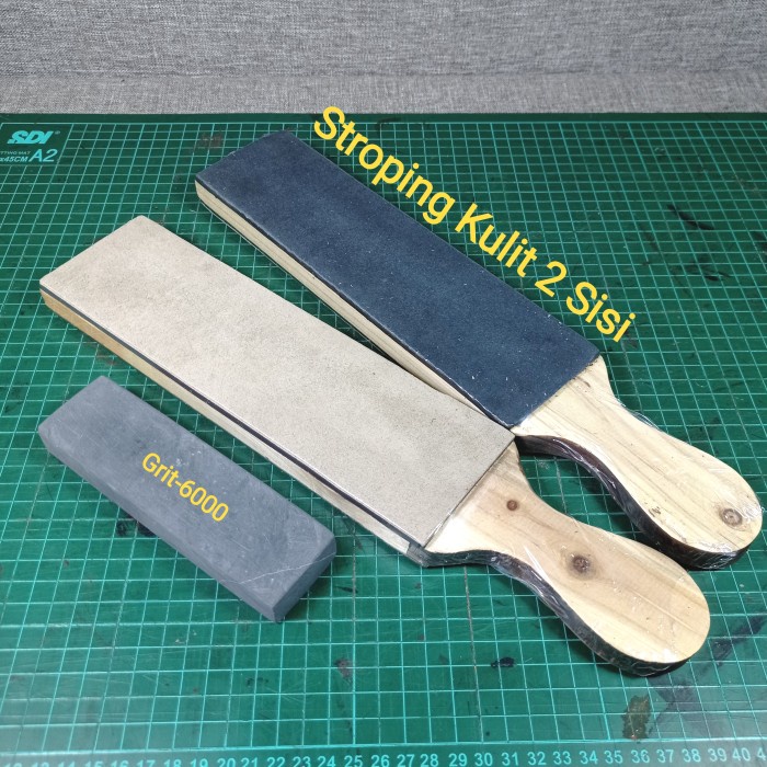 serba- Stroping Kulit Asah Pisau Golok Finishing