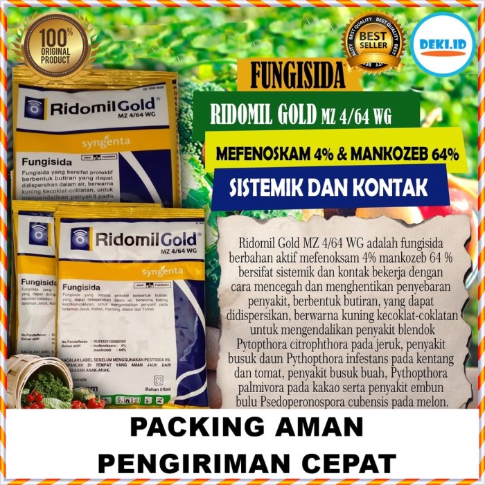 BEST RIDOMIL GOLD FUNGISIDA PESTISIDA SISTEMIK KONTAK OBAT JAMUR TANAMAN