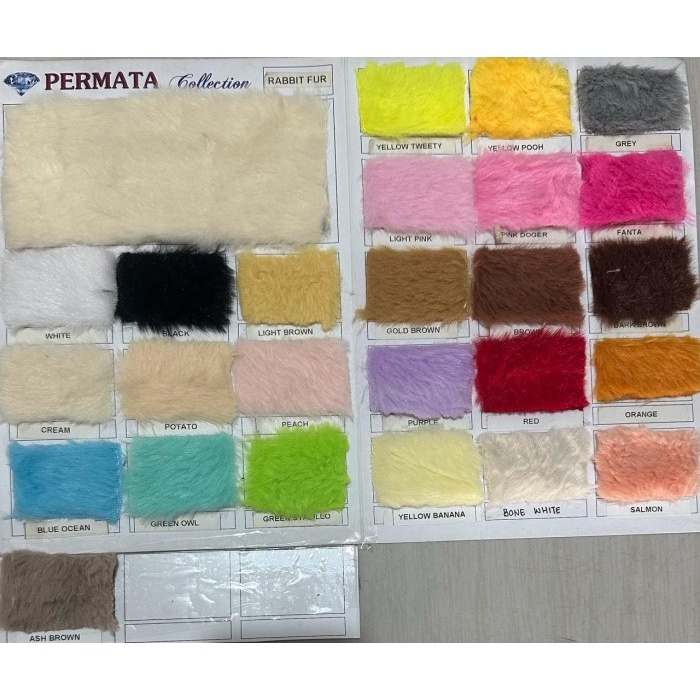 

Kain Bulu Rabbit Fur Kain Bulu Kelinci Halus Kain Bulu Korea Ukuran 50 cm x 75 cm Kain Multifungsi