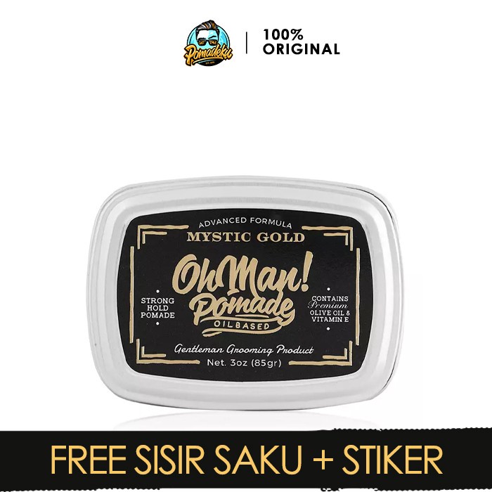 Oh Man Pomade Mystic Gold Strong Hold Oil Based
