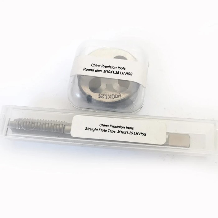 2pcs Metric Left Hand Tap die set M10 M10X1.5 M10X0.75 M10X1 LH