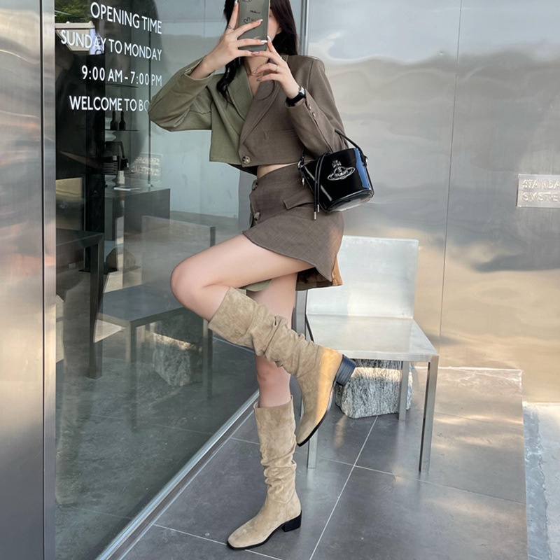 Cuci Gudang Pinkey P111 Woman Winter Midi Snow Boots Thermal Sepatu Wanita