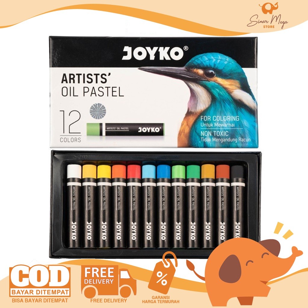 

IK! Joyko Artist Oil Pastel OP-12ART Crayon Krayon Minyak 12 Warna