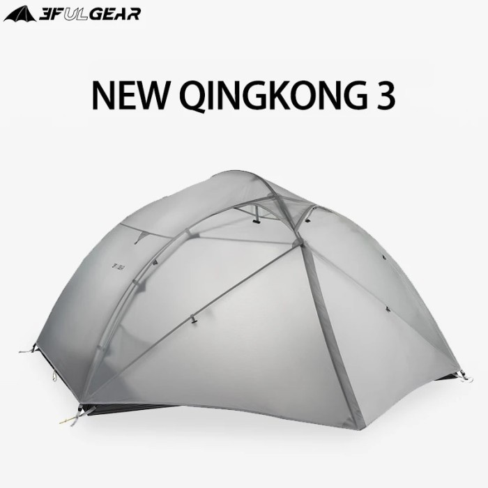 3F UL GEAR Qingkon 3 Person 4 Season 15D Camping Tent Outdoor