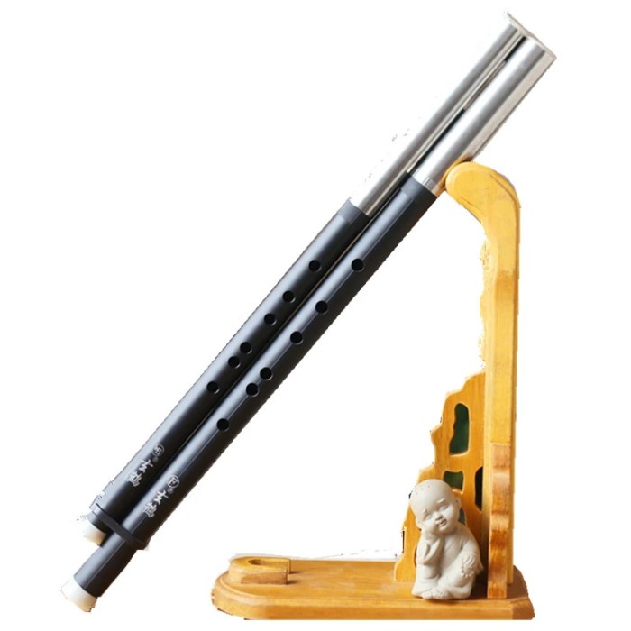 Double Pipes Bawu Flute Transverse Playing Bawu C+G/ bB+F Key Flute