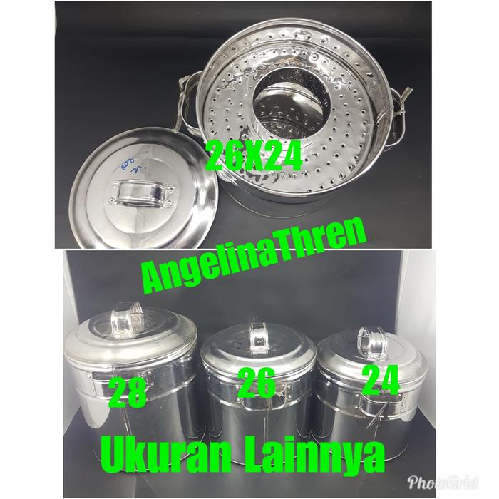 Dandang bakso Uk 26 / Langseng bakso Stainless steel