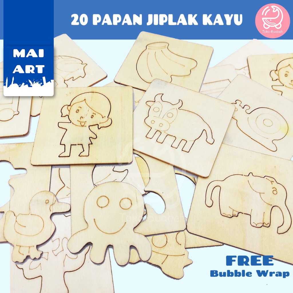 

IK! Mai Art Box Set 32 Pcs Alat Tulis Mini Dan Alat Jiplak Kayu Tracing Gambar Pensil Penghapus