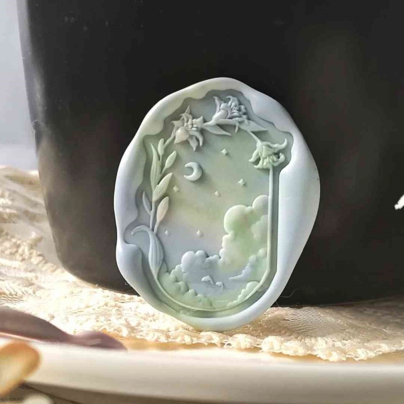 Creative Stamps Fire Seal Heads Mermaid Butterfly Specimens Clock Relief Players Irregular Copper