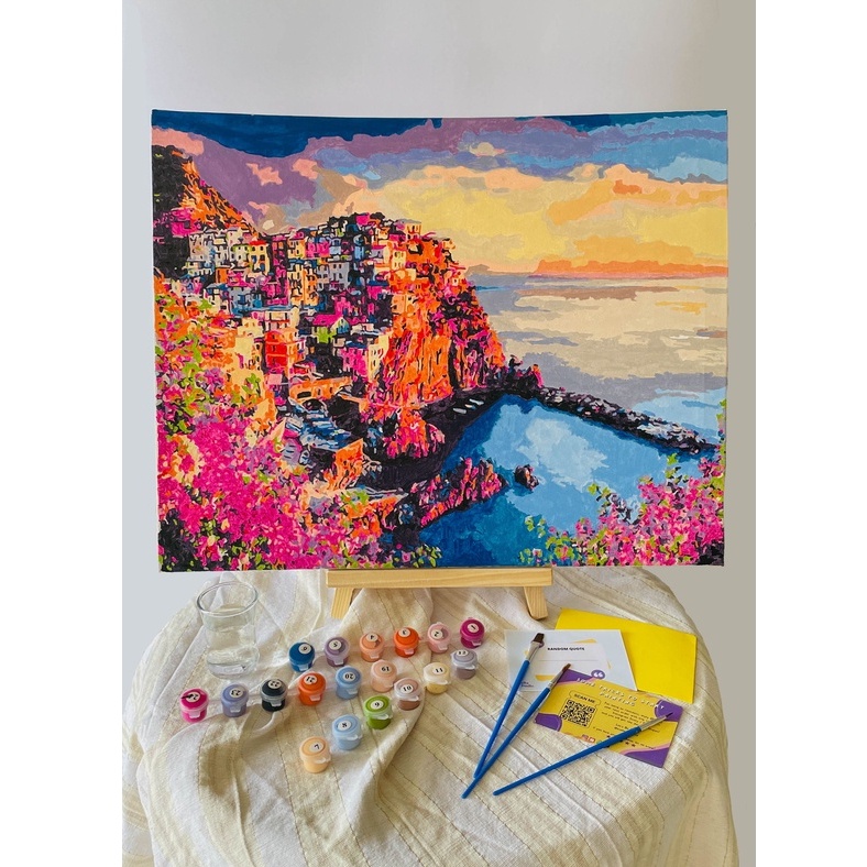 

IK! Paint By Number 40x50cm SCENERY (Canvas dengan/Tanpa Frame) DIY Painting Gift Hadiah Unik