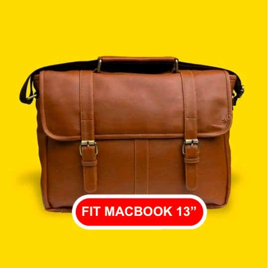 TAS MACBOOK TAS KANTOR TAS KULIT CASUAL MUAT MACBOOK PRO 13 LAPTOP 14