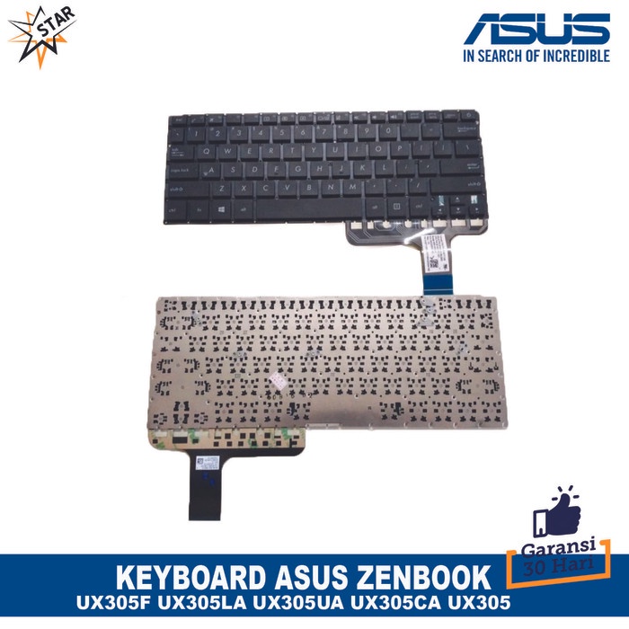 KEYBOARD LAPTOP ASUS ZENBOOK UX305F U305 UX305LA UX305UA UX305CA UX305 TERLARIS