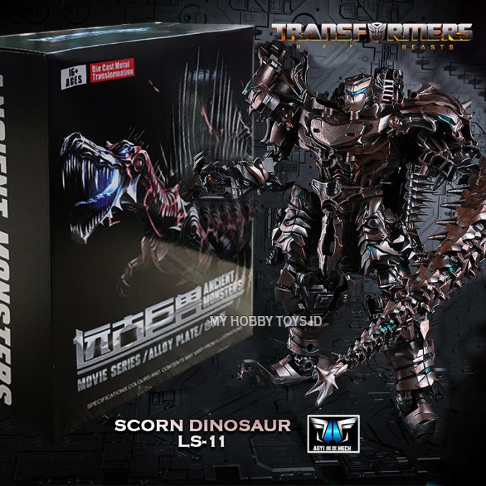 SALE MAINAN ACTION FIGURE ROBOT TRANSFORMERS BMB LS11 AM01 SCORN DINOSAURUS READYY