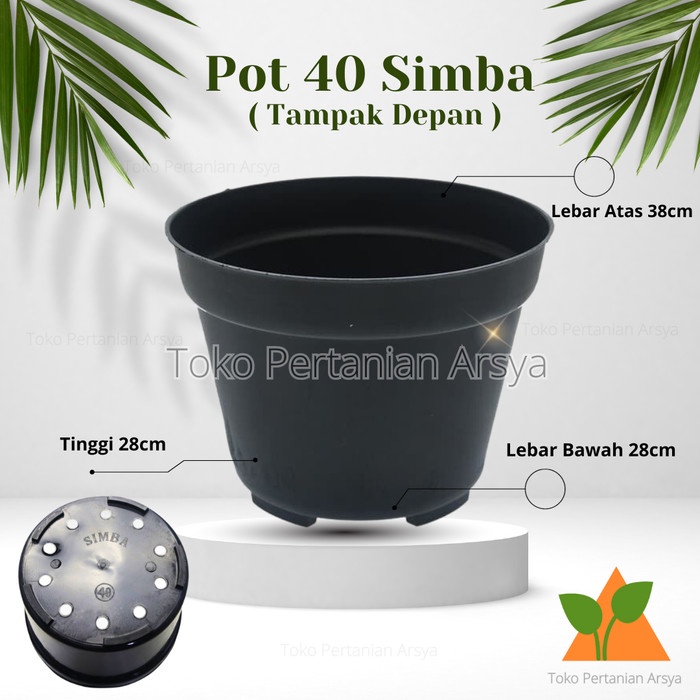 siapkirim- Khusus GOJEK Pot Simba 40 cm - Pot 40 cm Polos - Pot Tanaman